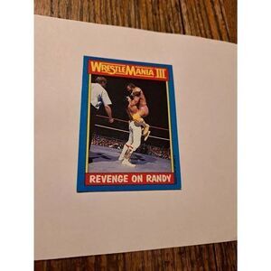 Vintage 1987 Topps WWF WrestleMania III 50 Revenge Randy Macho Man Trading Card